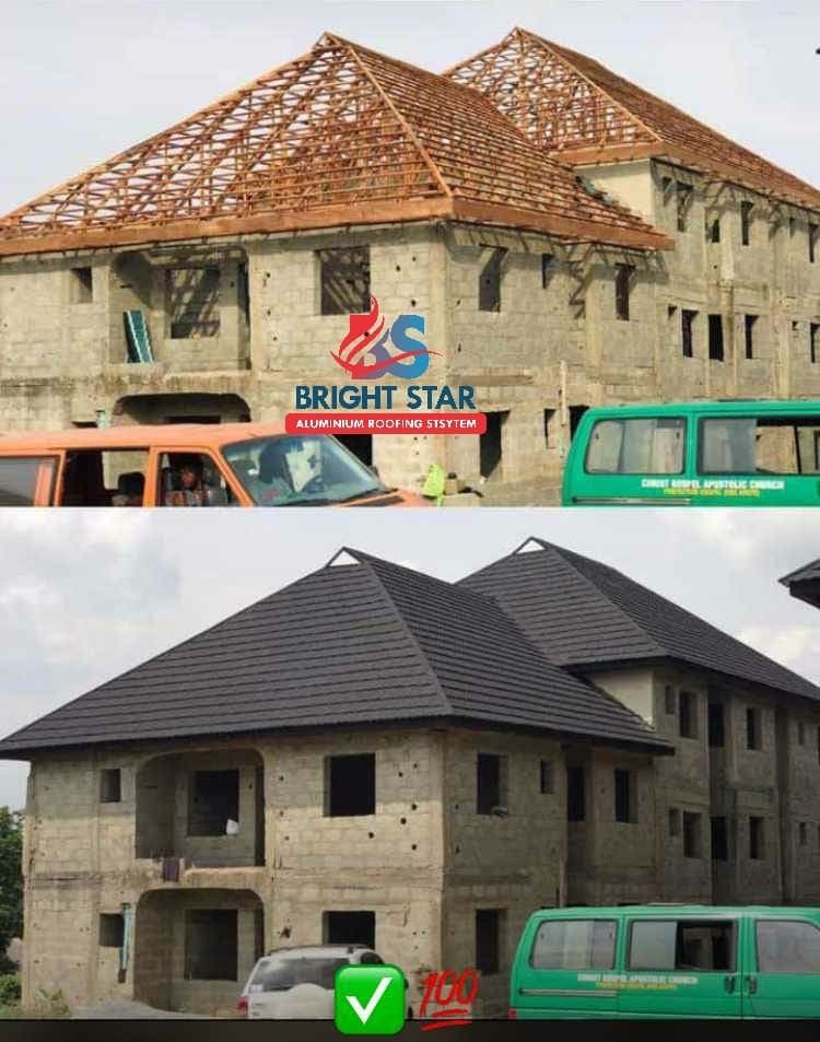 Duplex roof by BrightStar, from timber frame to finished stone-coated roof