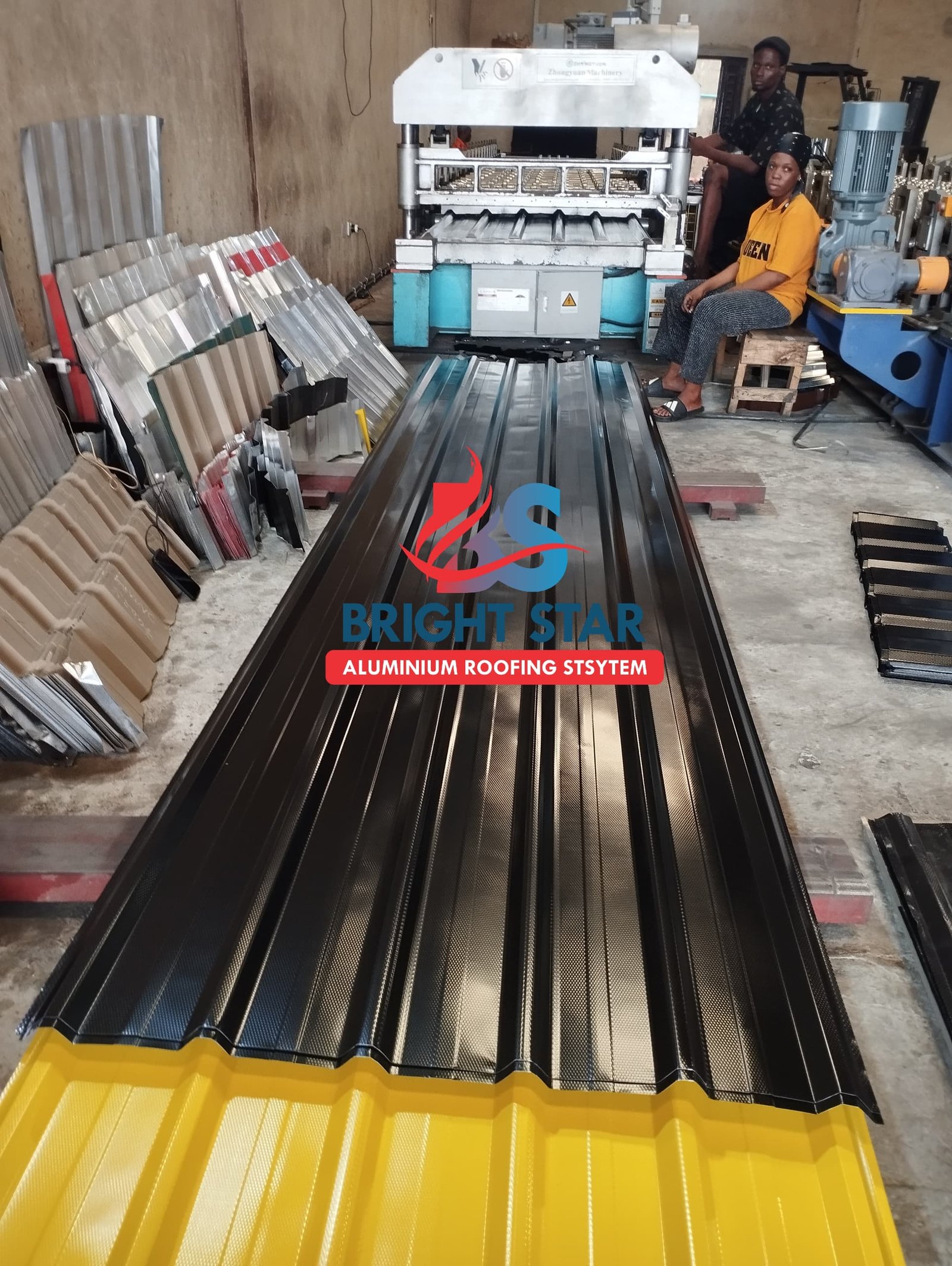 Long span roofing sheets being produced